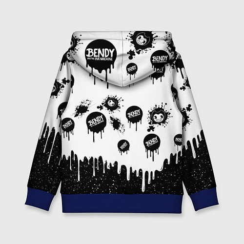 Детская толстовка Бенди длинная рука Bendy / 3D-Синий – фото 2