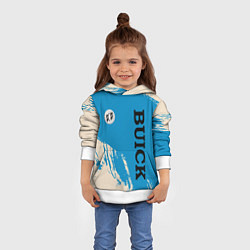 Толстовка-худи детская Buick Logo emblem, цвет: 3D-белый — фото 2