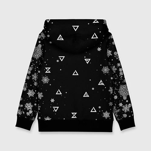 Детская толстовка ЧЁРНЫЙ СВИТЕР ВЕДЬМАК НОВОГОДНИЙ / 3D-Черный – фото 2
