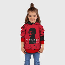 Толстовка-худи детская HAWKMAN BERSERK, цвет: 3D-красный — фото 2