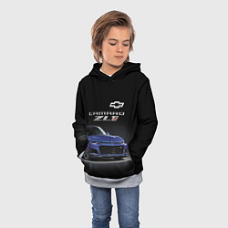 Толстовка-худи детская Chevrolet Camaro ZL1 Motorsport, цвет: 3D-меланж — фото 2