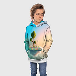 Толстовка-худи детская Облако в Террарии, цвет: 3D-белый — фото 2