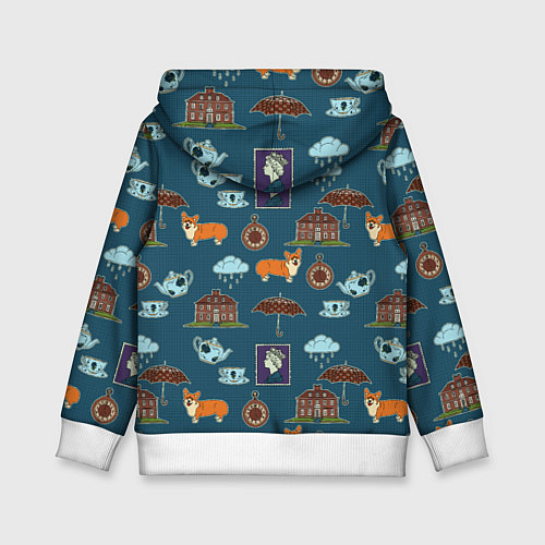 Детская толстовка Англия паттерн / 3D-Белый – фото 2