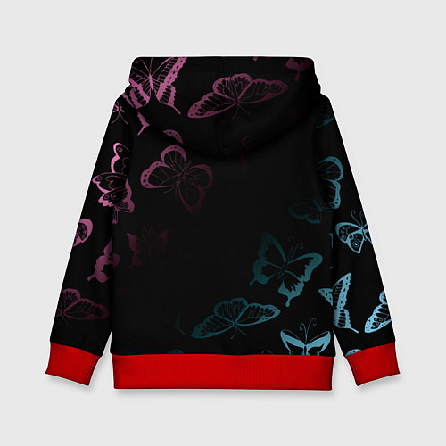 Детская толстовка Adele Бабочки / 3D-Красный – фото 2