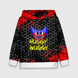 Толстовка-худи детская Huggy Wuggy соты, цвет: 3D-белый