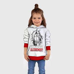Толстовка-худи детская Эдвард vs Альфонс - Стальной алхимик, цвет: 3D-красный — фото 2