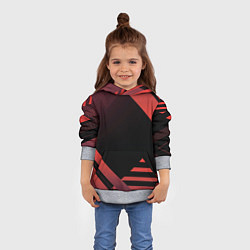 Толстовка-худи детская Спортивная геометрияgeometry, цвет: 3D-меланж — фото 2