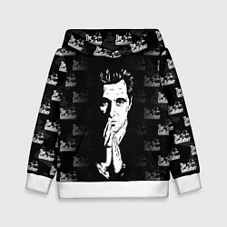 Толстовка-худи детская Крёстный отец Лого паттерн, цвет: 3D-белый