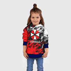 Толстовка-худи детская Umbrella Corporation Fire, цвет: 3D-синий — фото 2