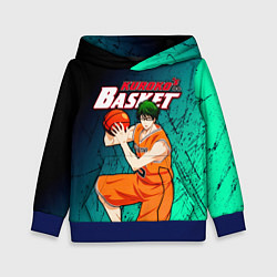 Толстовка-худи детская Kuroko no Basuke, Midorima Shintaro Шинтаро Мидори, цвет: 3D-синий