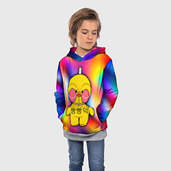 Толстовка-худи детская Лалафанфан Lalafanfan Duck, цвет: 3D-меланж — фото 2