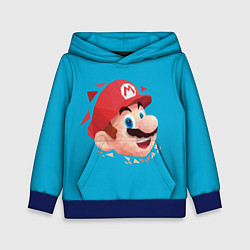 Толстовка-худи детская Mario арт, цвет: 3D-синий