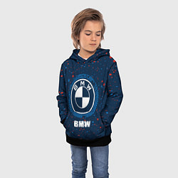 Толстовка-худи детская BMW BMW Брызги, цвет: 3D-черный — фото 2