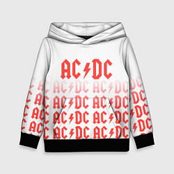 Толстовка-худи детская Acdc Паттерн, цвет: 3D-черный