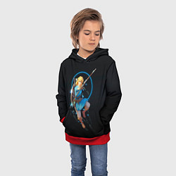 Толстовка-худи детская Линк на охоте, цвет: 3D-красный — фото 2