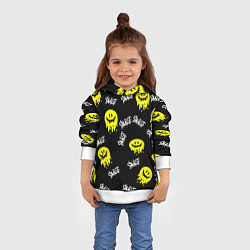 Толстовка-худи детская SMILE smile граффити, цвет: 3D-белый — фото 2