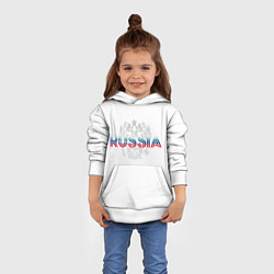 Толстовка-худи детская Russia Sport Team, цвет: 3D-белый — фото 2