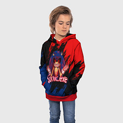Толстовка-худи детская Sonic Exe Супер ИГРА!, цвет: 3D-красный — фото 2