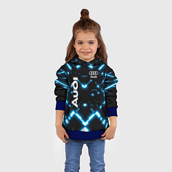 Толстовка-худи детская Audi Neon, цвет: 3D-синий — фото 2