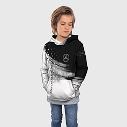 Толстовка-худи детская Mercedes-Benz спорт, цвет: 3D-меланж — фото 2