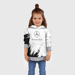 Толстовка-худи детская Mercedes-Benz - White texture, цвет: 3D-меланж — фото 2
