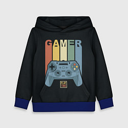 Толстовка-худи детская GAMER Геймер, цвет: 3D-синий