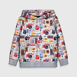 Толстовка-худи детская Рок Музыкант, цвет: 3D-меланж