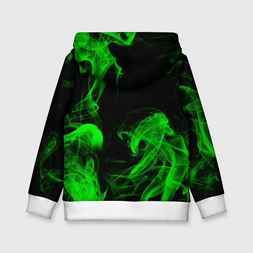 Детская толстовка Skoda: Green Smoke / 3D-Белый – фото 2