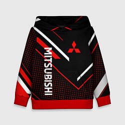 Толстовка-худи детская Митсубиси, Mitsubishi Спорт, цвет: 3D-красный