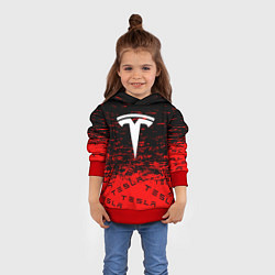 Толстовка-худи детская Tesla sport red, цвет: 3D-красный — фото 2