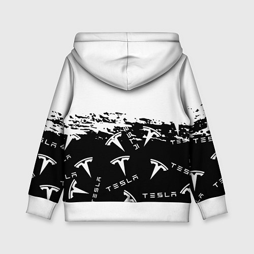 Детская толстовка Tesla - Black & White / 3D-Белый – фото 2