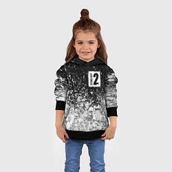 Толстовка-худи детская DYING LIGHT 2 - Краски, цвет: 3D-черный — фото 2