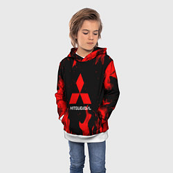 Толстовка-худи детская Mitsubishi Red Fire, цвет: 3D-белый — фото 2