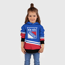 Толстовка-худи детская New York Rangers Нью Йорк Рейнджерс, цвет: 3D-черный — фото 2