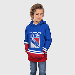 Толстовка-худи детская New York Rangers Нью Йорк Рейнджерс, цвет: 3D-красный — фото 2