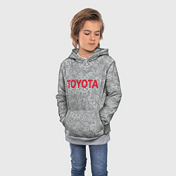 Толстовка-худи детская TOYOTA PATTERN LOGO Z, цвет: 3D-меланж — фото 2