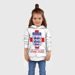 Толстовка-худи детская Сборная Англии по футболу, цвет: 3D-белый — фото 2