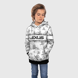 Толстовка-худи детская LEXUS BIG EMBLEMA PATTERN, цвет: 3D-черный — фото 2