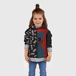 Толстовка-худи детская Poppy Playtime Half Pattern Half Face, цвет: 3D-меланж — фото 2