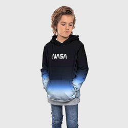 Толстовка-худи детская NASA с МКС, цвет: 3D-меланж — фото 2