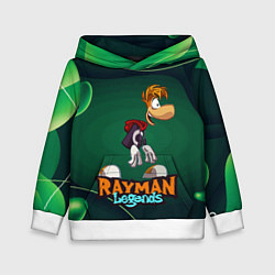 Толстовка-худи детская Rayman Legends Green, цвет: 3D-белый