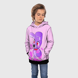 Толстовка-худи детская Bonnie the Rabbit UCN, цвет: 3D-черный — фото 2