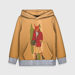 Толстовка-худи детская Белка на стиле, цвет: 3D-меланж