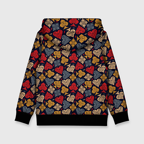 Детская толстовка Карточные Масти Cards / 3D-Черный – фото 2