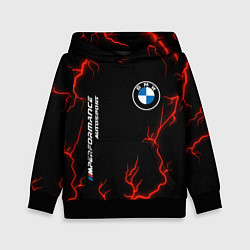 Толстовка-худи детская BMW Autosport Молнии, цвет: 3D-черный