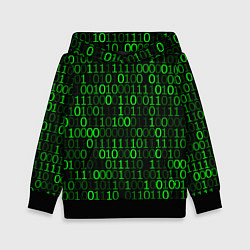 Толстовка-худи детская Бинарный Код Binary Code, цвет: 3D-черный