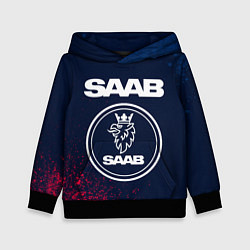Толстовка-худи детская SAAB - Краска, цвет: 3D-черный