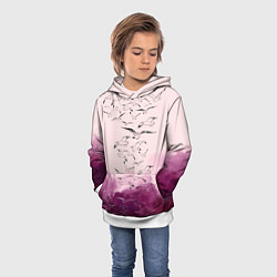 Толстовка-худи детская Птицы на небе, цвет: 3D-белый — фото 2