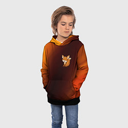 Толстовка-худи детская ЛИСИЧКА Абстракция, цвет: 3D-черный — фото 2