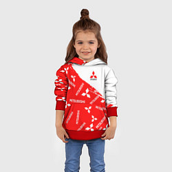 Толстовка-худи детская Mitsubishi Паттерн, цвет: 3D-красный — фото 2